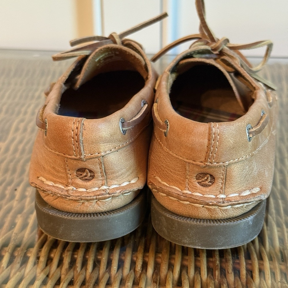 WOMENS SPERRY BOAT SHOE AO 2-EYE BROWN SHOES SIZE 7 - Picture 4 of 11
